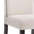Pemberly Row Modern / Contemporary Fabric Nail head Chair Espresso with Linen