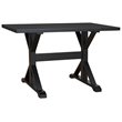 Pemberly Row Contemporary / Modern Wood 30 x 48 Trestle Table Antique Black