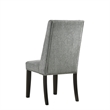 Pemberly Row Transitional Upholstered Wood Dining Chair in Gray (Set of 2)