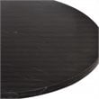 Pemberly Row Mid-Century Marble Top Accent Table in Black and Industrial