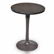 Pemberly Row Mid-Century Marble Top Accent Table in Black and Industrial