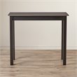 Pemberly Row Transitional Metal Stainless Steel Top Bar Table in Black