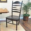 Pemberly Row Modern / Contemporary Wood Dining Chair in Antique Black