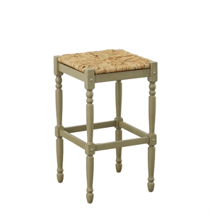 Pemberly Row Contemporary Wood 29&quot Bar stool in Weathered Gray