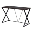 Pemberly Row Industrial Metal Computer Desk in Elm and Black
