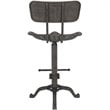 Pemberly Row Industrial Metal Adjustable Bar Stool in Gray Finish