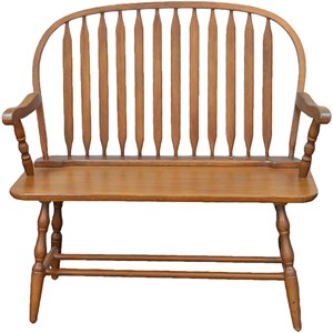 Pemberly Row Modern Wood Living Room Bench in American Oak Finish