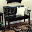 Pemberly Row Traditional Wood Storage Bench Antique Black Finish