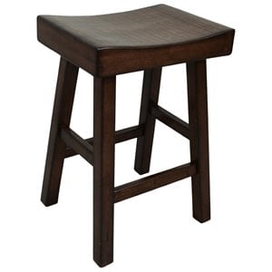Pemberly Row Contemporary Wood 25&quot Counter Stool Espresso Finish