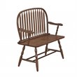 Pemberly Row Traditional Wood Brown Finish Windsor 44