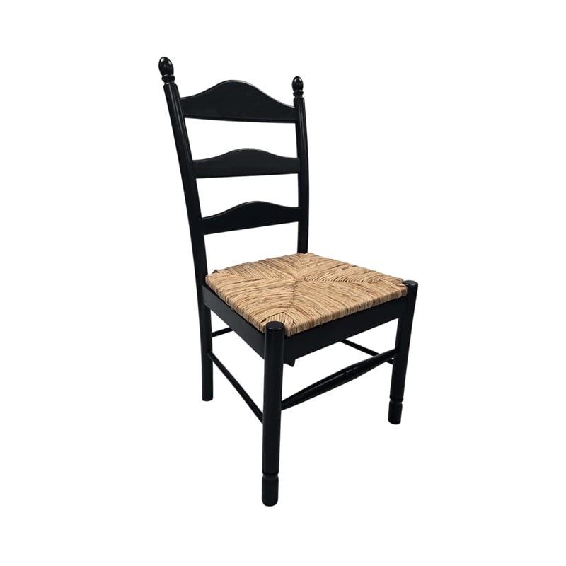 Pemberly Row Traditional styled Wood Chair in Antique Black Finish