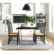 Pemberly Row Traditional styled Wood Chair in Antique Black Finish
