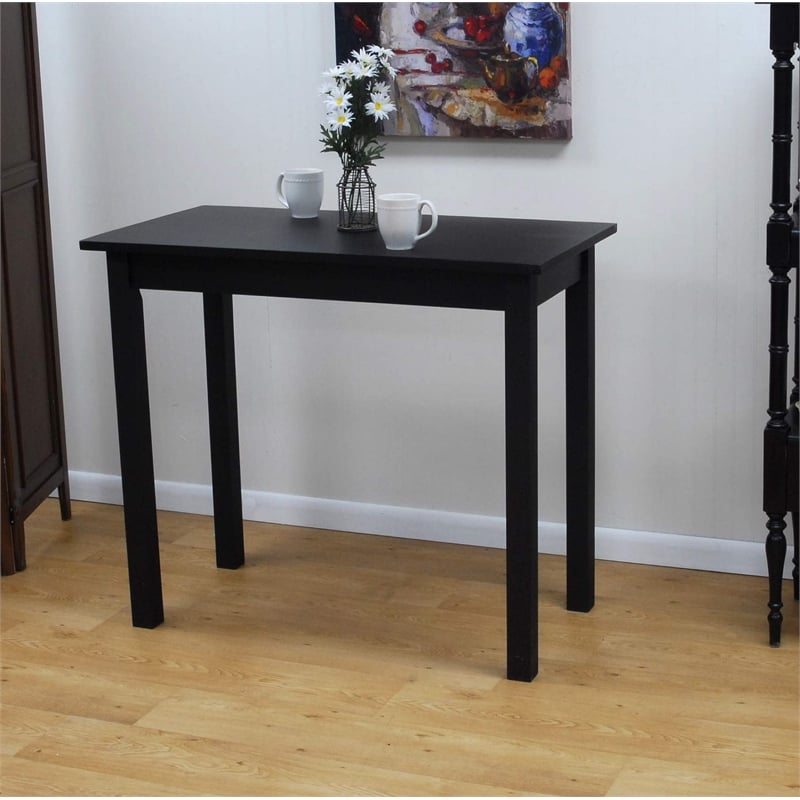 Pemberly Row Modern / Contemporary Wood Pub Bar Table in Walnut Finish