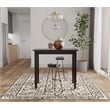 Pemberly Row Modern / Contemporary Wood Pub Bar Table in Walnut Finish