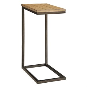 Pemberly Row Modern / Contemporary Metal End Table in Black Finish