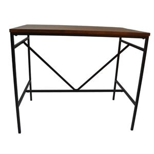 pemberly row modern / contemporary metal brown finish bar table