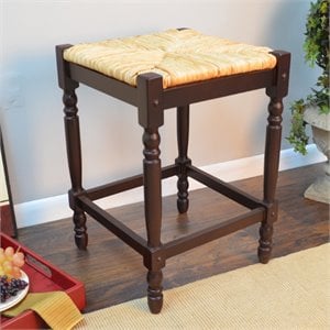 Pemberly Row Contemporary Wood 24&quot Counter stool in Espresso