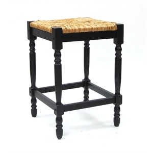 Pemberly Row 23.75&quot Contemporary Wood Counter Stool in Black