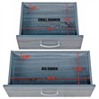 Pemberly Row Majestic Super Jumbo 9-Drawer Double Dresser in Gray