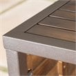 Pemberly Row Modern Acacia Wood Bar Set in Dark Brown Finish