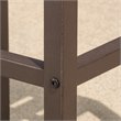 Pemberly Row Modern Acacia Wood Bar Set in Dark Brown Finish