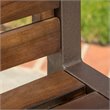 Pemberly Row Modern Acacia Wood Bar Set in Dark Brown Finish
