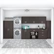 Pemberly Row Universal Tall Engineered Wood Storage Cabinet in Storm Gray