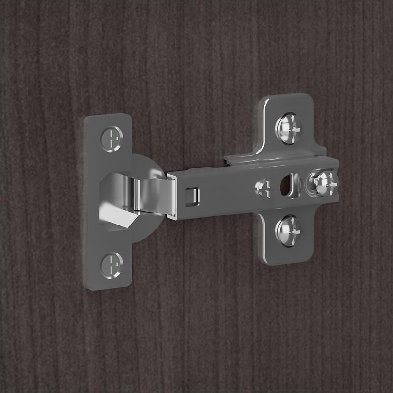 Pemberly Row Universal Tall Engineered Wood Storage Cabinet in Storm Gray