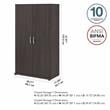 Pemberly Row Universal Tall Engineered Wood Storage Cabinet in Storm Gray