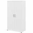 Pemberly Row Universal Tall Storage Cabinet w/ Doors in White - Engineered Wood