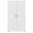Pemberly Row Universal Tall Storage Cabinet w/ Doors in White - Engineered Wood