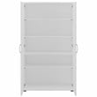 Pemberly Row Universal Tall Storage Cabinet w/ Doors in White - Engineered Wood
