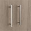 Pemberly Row Tall Entryway Cabinet with Doors in Ash Gray - Engineered Wood