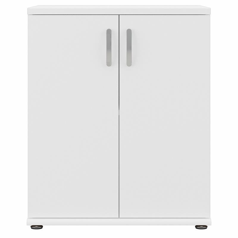 Pemberly Row Laundry Room Cabinet with Doors in White - Engineered Wood