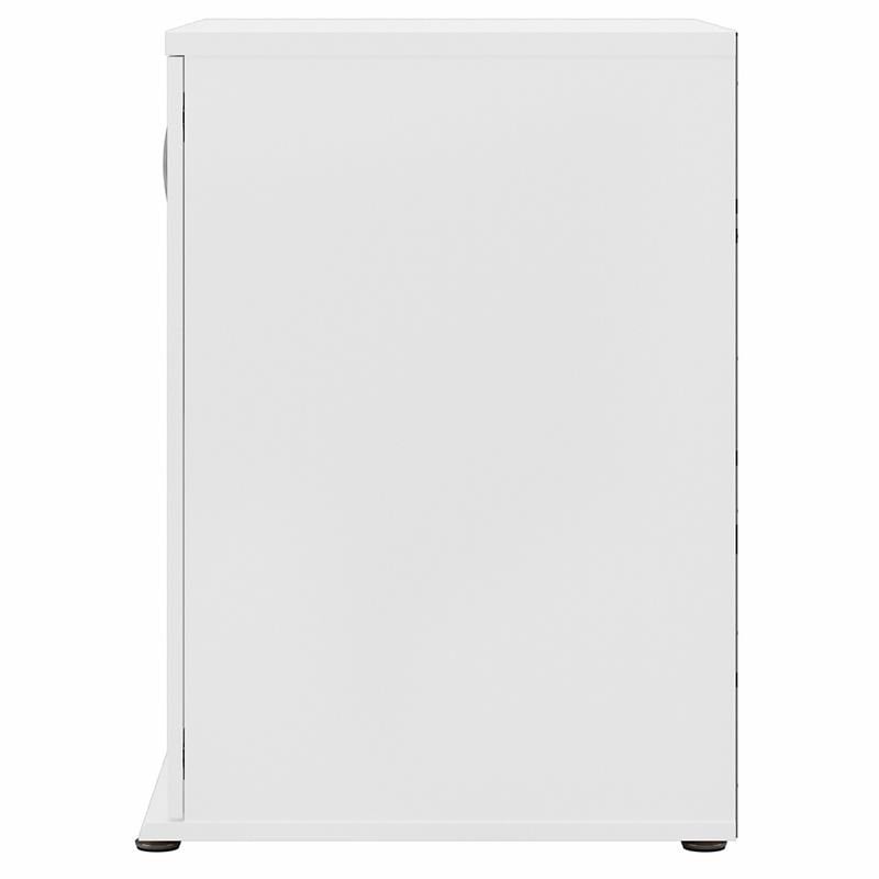 Pemberly Row Laundry Room Cabinet with Doors in White - Engineered Wood