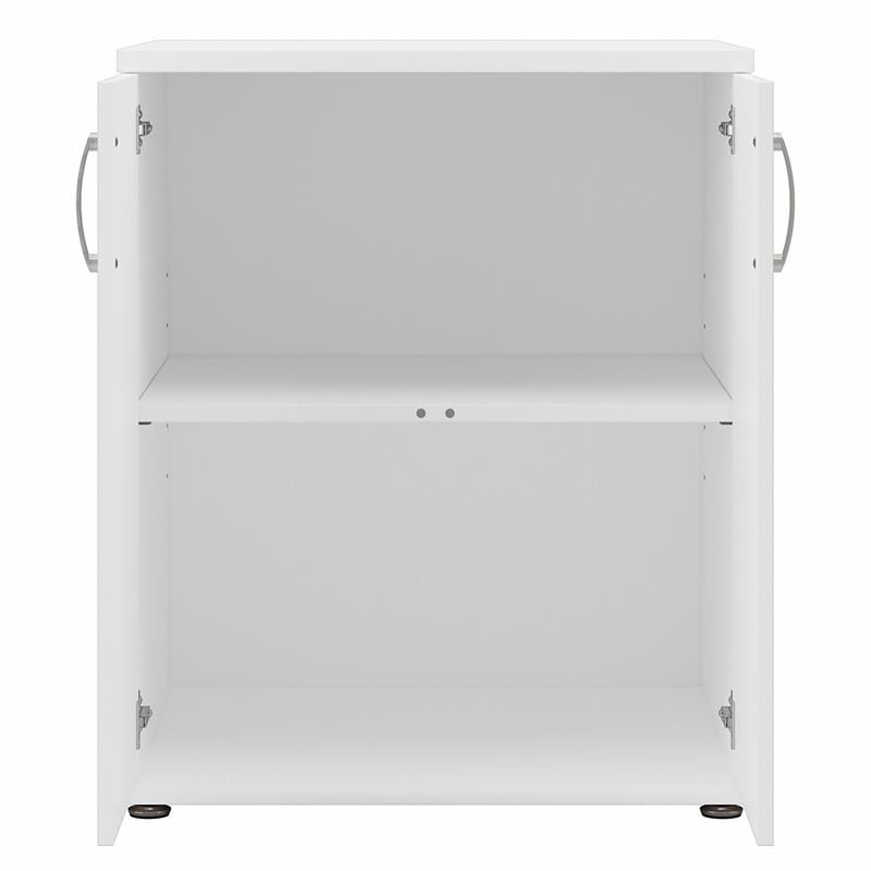 Pemberly Row Laundry Room Cabinet with Doors in White - Engineered Wood
