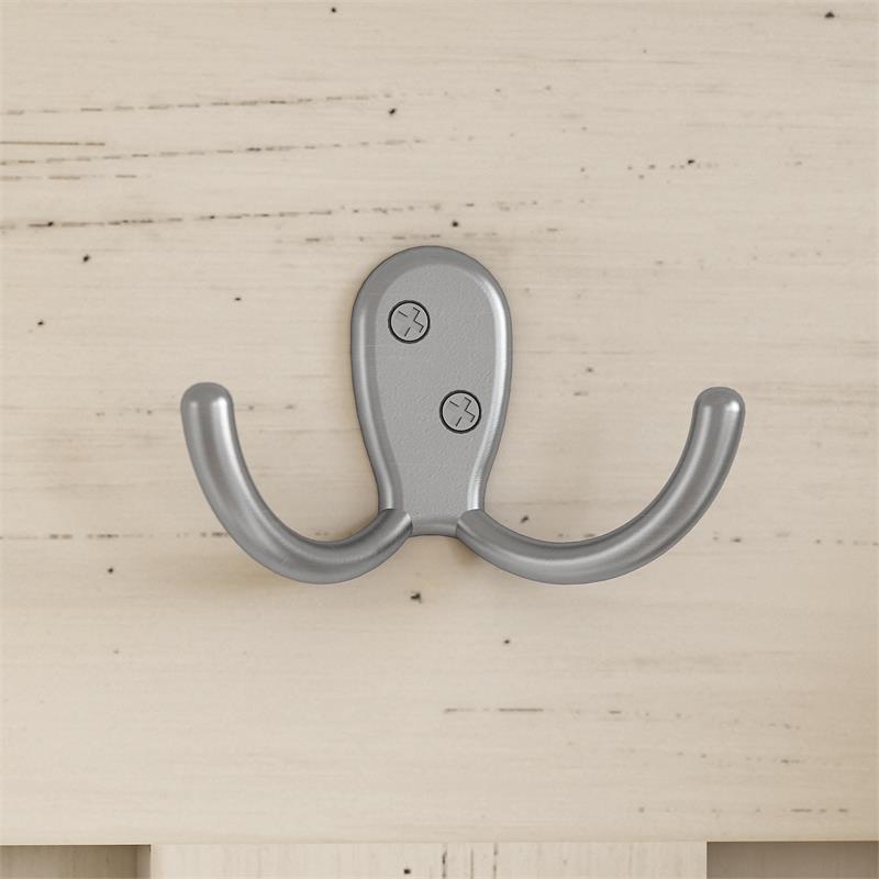 Pemberly Row Hall Tree w/ Shoe Storage Bench in Antique White - Engineered Wood