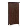 Pemberly Row Tall Storage Cabinet with Doors in Bing Cherry - Engineered Wood