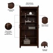 Pemberly Row Tall Storage Cabinet with Doors in Bing Cherry - Engineered Wood