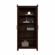 Pemberly Row Tall Storage Cabinet with Doors in Bing Cherry - Engineered Wood