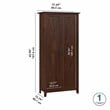 Pemberly Row Tall Storage Cabinet with Doors in Bing Cherry - Engineered Wood