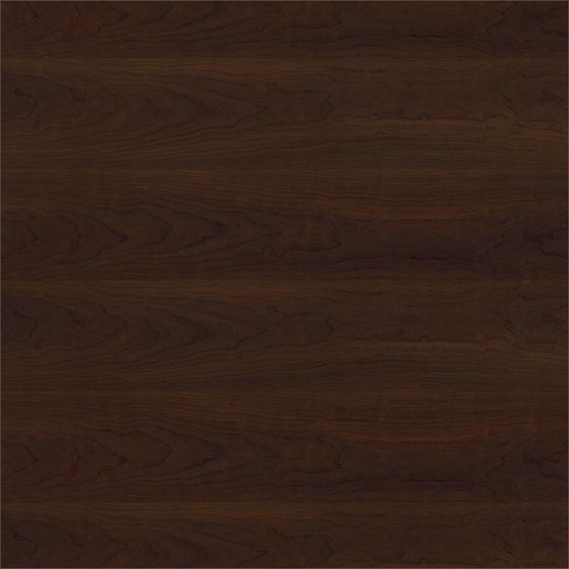 Pemberly Row Tall Storage Cabinet with Doors in Bing Cherry - Engineered Wood