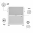 Pemberly Row Universal Floor Storage Cabinet w/ Doors in White - Engineered Wood