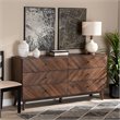 Pemberly Row Mid-Century Walnut Brown Finished Wood 6-Drawer Dresser