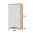 Pemberly Row Modern Multi-Color Wood Double Sliding Door Wardrobe