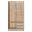 Pemberly Row Modern Multi-Color Wood Double Sliding Door Wardrobe