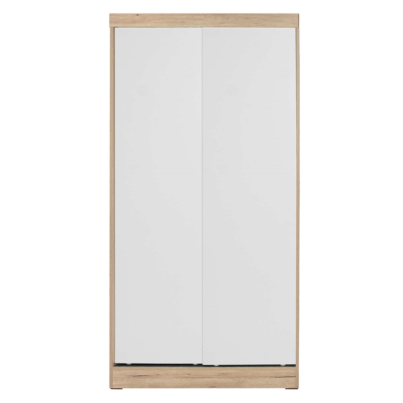 Pemberly Row Modern Multi-Color Wood Double Sliding Door Wardrobe