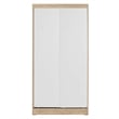 Pemberly Row Modern Multi-Color Wood Double Sliding Door Wardrobe