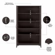 Pemberly Row Tall Linen Cabinet with Doors in Storm Gray - Engineered Wood