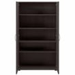 Pemberly Row Tall Linen Cabinet with Doors in Storm Gray - Engineered Wood